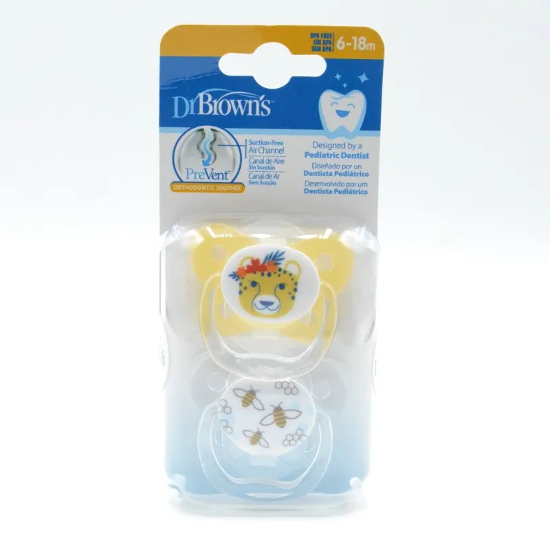 chupete-dr-browns-silicona-amarillo-6-18m-2ud-mariposa-1